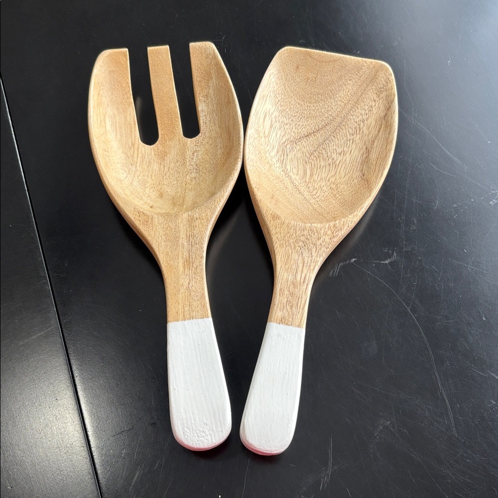 Wood Salad Server Set by Lamb & Co